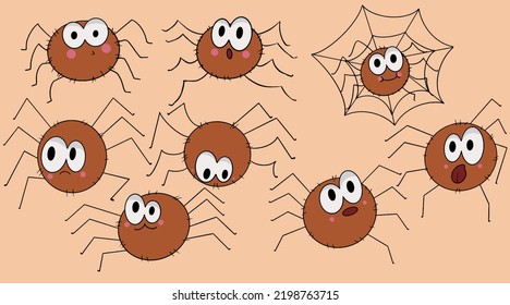 Halloween spiders with spider webs celebrate the feast of all saints