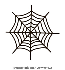 Halloween spider's web. Vector icon isolated on white background.