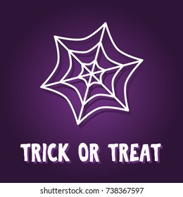 Halloween spiderweb. Card, poster, banner or invitation template