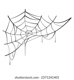 halloween spiderweb creepy isolated illustration