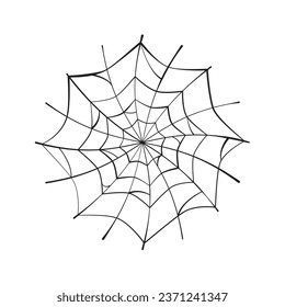 halloween spiderweb decoration isolated illustration