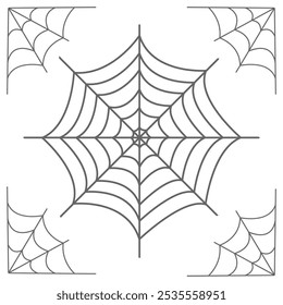 Halloween spiderweb icon isolated on white background.