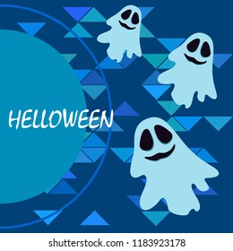 Halloween spirit night vector background