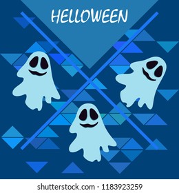 Halloween spirit night vector background