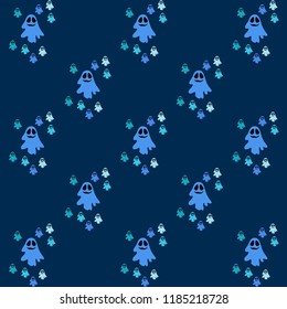 Halloween spirit night vector background