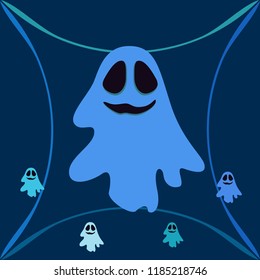 Halloween spirit night vector background