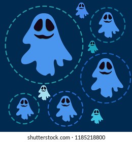 Halloween spirit night vector background
