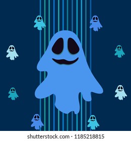 Halloween spirit night vector background