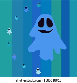 Halloween spirit night vector background