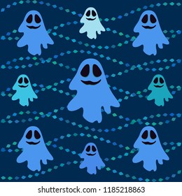 Halloween spirit night vector background