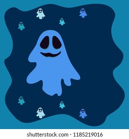 Halloween spirit night vector background
