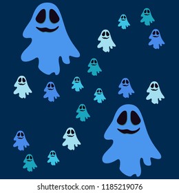 Halloween spirit night vector background