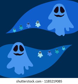 Halloween spirit night vector background