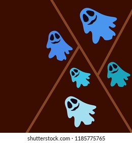 Halloween spirit night vector background