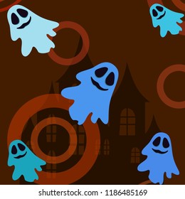Halloween spirit night vector background