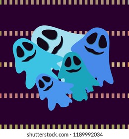 Halloween spirit night vector background