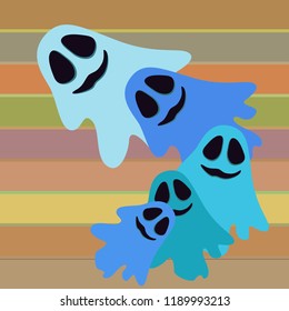 Halloween spirit night vector background