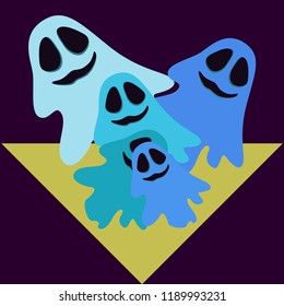 Halloween spirit night vector background