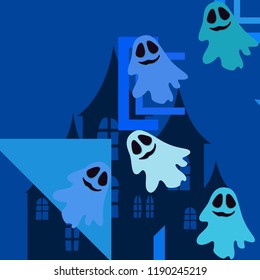 Halloween spirit night vector background
