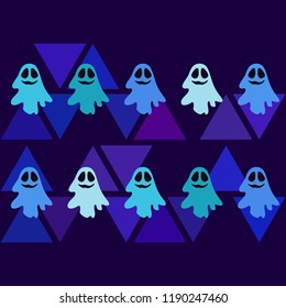 Halloween spirit night vector background