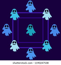 Halloween spirit night vector background
