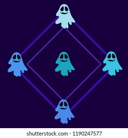 Halloween spirit night vector background