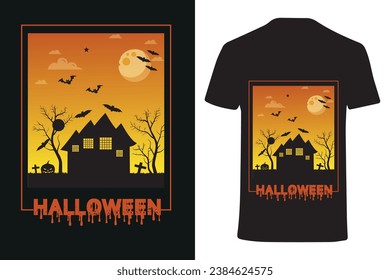 Halloween With Spirits Tshirt Design - Halloween Vector Design