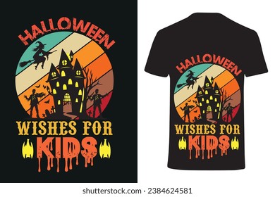 Halloween With Spirits Tshirt Design - Halloween Vector Design