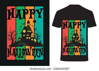 Halloween With Spirits Tshirt Design - Halloween Vector Design