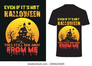 Halloween With Spirits Tshirt Design - Halloween Vector Design