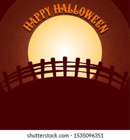 Halloween spooky background. Halloween poster - Vector illustration