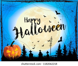 Halloween spooky background. Vector