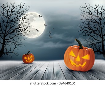 Halloween spooky background. Vector