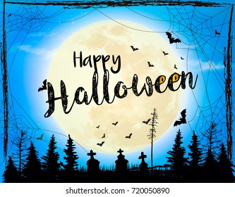 Halloween spooky background. Vector