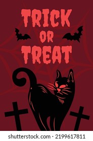 halloween spooky card design vector for halloween party