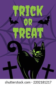 halloween spooky card design vector for halloween party