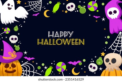 Halloween Spooky Element Background vector