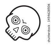 Halloween spooky evil skull vector icon