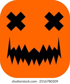 Halloween spooky face vector image or clipart
