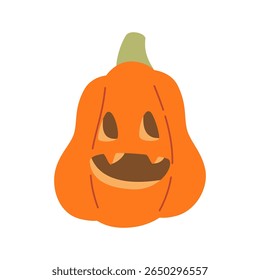 halloween spooky and festive elements. Halloween cute elements set pumpkins, Cartoon flat style. Vector illustration. Hand drawn. 