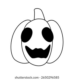 halloween spooky and festive elements. Halloween cute elements set pumpkins, Cartoon flat style. Vector illustration. Hand drawn. 