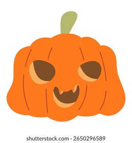 halloween spooky and festive elements. Halloween cute elements set pumpkins, Cartoon flat style. Vector illustration. Hand drawn. 