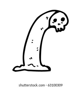 caricatura fantasma espeluznante de halloween