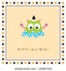 halloween spooky ghost greeting tag