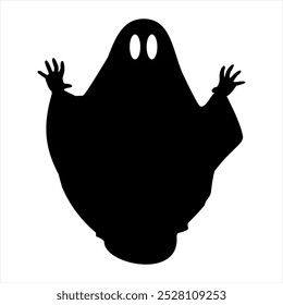 Halloween spooky ghost silhouette collection vector deisgn