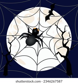 Halloween Spooky Night Scene Vector Image