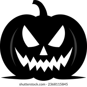 Halloween Spooky outline icon. pumpkin. Cute Helloween Icon. Isolated Vector Illustration.