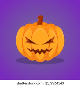 halloween spooky pumpkin illustration, halloween character vector