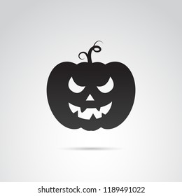 Halloween, spooky pumpkin vector icon.