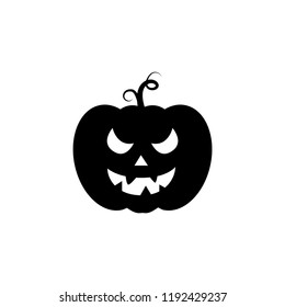 Halloween, spooky pumpkin vector icon.